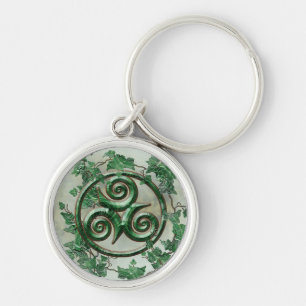 Ivy Triskel Key Ring