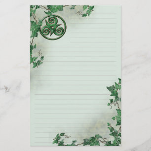 Ivy Triskel Lined Stationery