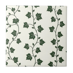Ivy Vine Seamless Pattern Classic Green Ceramic Tile