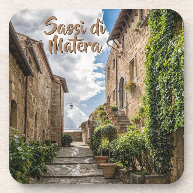 Ivy Walls in Sassi di Matera Italy Coaster (Front)
