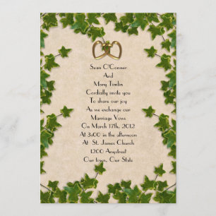 Ivy Wedding Invitation leaves
