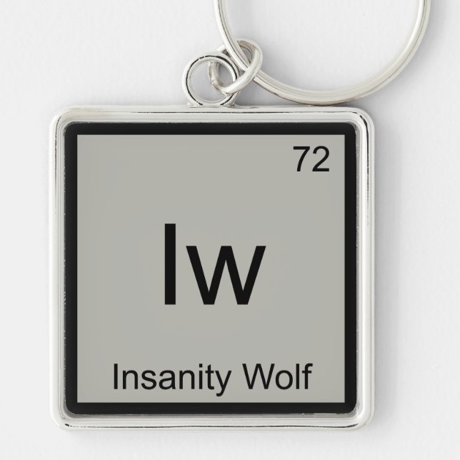 Iw - Insanity Wolf Chemistry Element Symbol Meme T Key Ring (Front)
