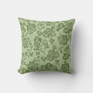 Iwalani Vintage Hawaiian Moss Floral Cushion
