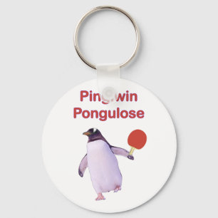 iWin uLose Penguin Ping Pong Key Ring