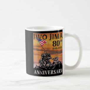 Iwo Jima 80th Anniversary Wwii Veteran Us Flag 4th Coffee Mug