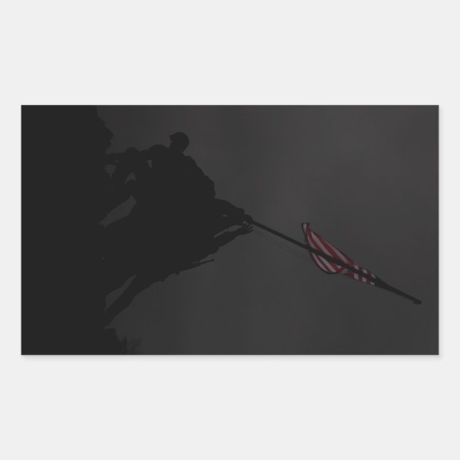 Iwo Jima Flag Rectangular Sticker (Front)