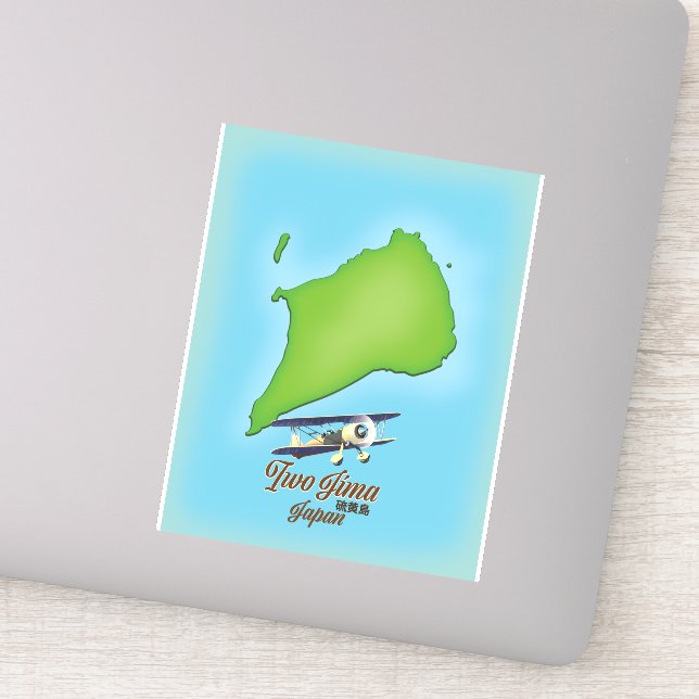 Iwo Jima Japan island map (Detail)