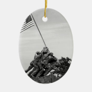 Iwo Jima Memorial Ceramic Ornament