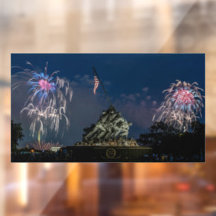 Iwo Jima Memorial During Fireworks on 4th July