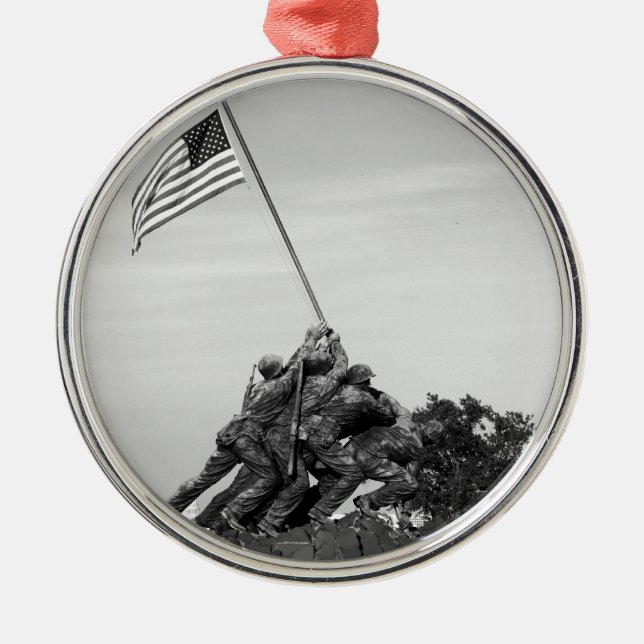 Iwo Jima Memorial Metal Tree Decoration (Front)