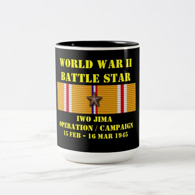 Iwo Jima Operation Campaign Two-Tone Coffee Mug (Center)