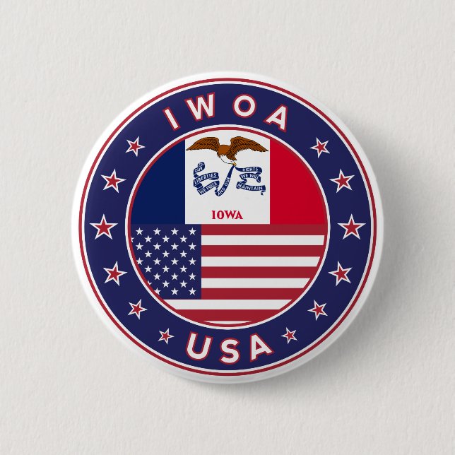 Iwoa 6 Cm Round Badge (Front)