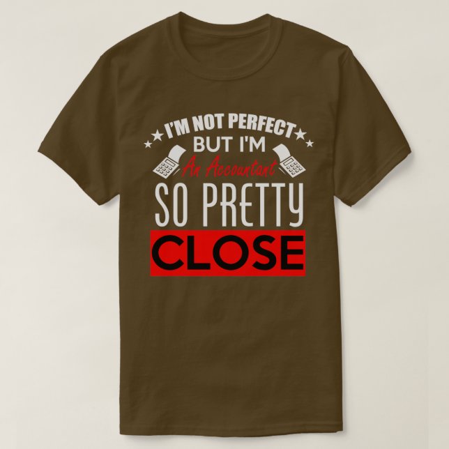 Ix27m Not Perfect but an Accountant So Pretty T-Shirt (Design Front)