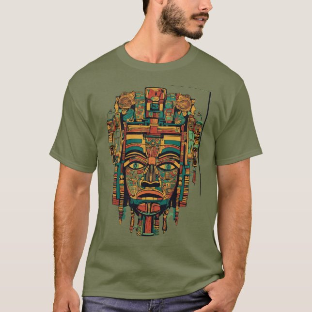 Ixchel Mayan Deity Mask T-Shirt (Front)