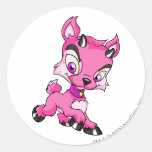 Ixi Pink Classic Round Sticker