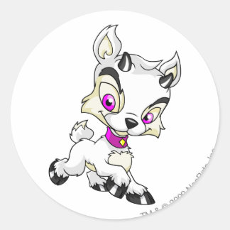 Ixi White Classic Round Sticker