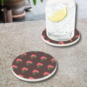 Ixora, Flower of Maha Sarakham (dark) Sandstone Coaster