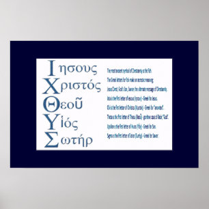 IXOYE Acrostic (Blue) Poster