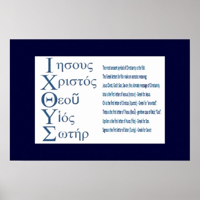 IXOYE Acrostic (Blue) Poster (Front)