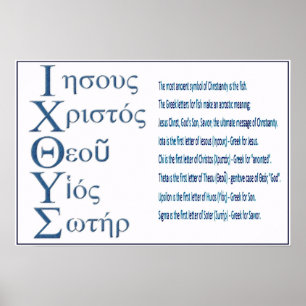 IXOYE Acrostic (Blue) Poster