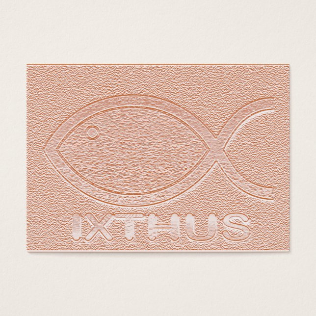 IXTHUS Christian Fish Symbol - Tract Card / (Front)