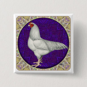 Ixworth Rooster 15 Cm Square Badge
