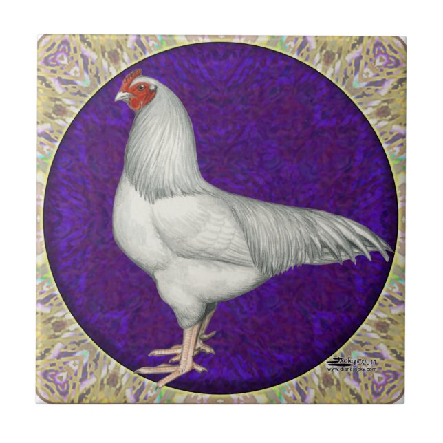 Ixworth Rooster Ceramic Tile (Front)
