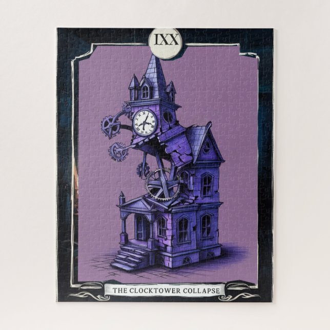 IXX Clocktower Collapse – Time's Up, Tarot Jigsaw Puzzle (Vertical)