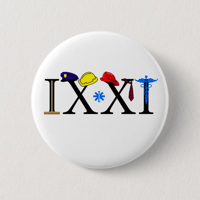 IXXI  Remember 9-11 6 Cm Round Badge (Front)