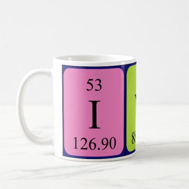 Iyla periodic table name mug (Left)