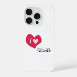 “I🤍You Heart – Cute Romantic Gift Design” iPhone 15 Pro Case