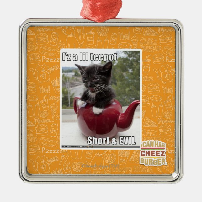 I'z a lil teepot metal tree decoration (Front)