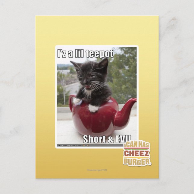 I'z a lil teepot postcard (Front)