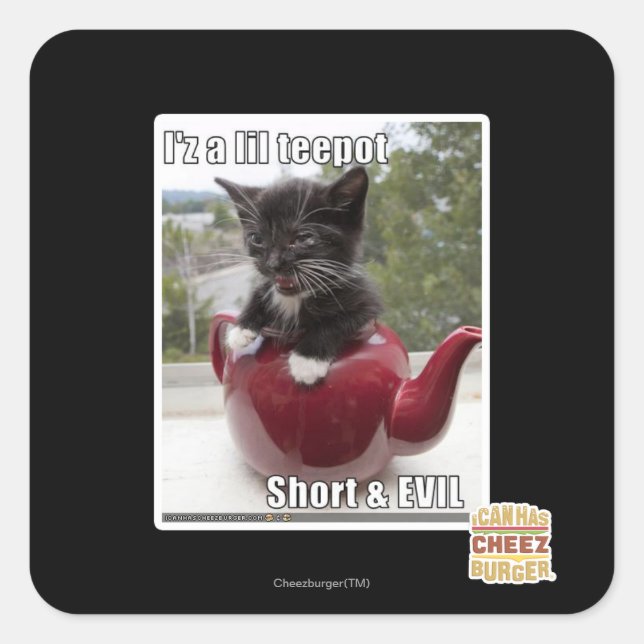 I'z a lil teepot square sticker (Front)