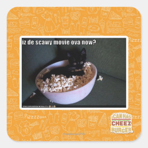 Iz de scawy movie ova now? square sticker
