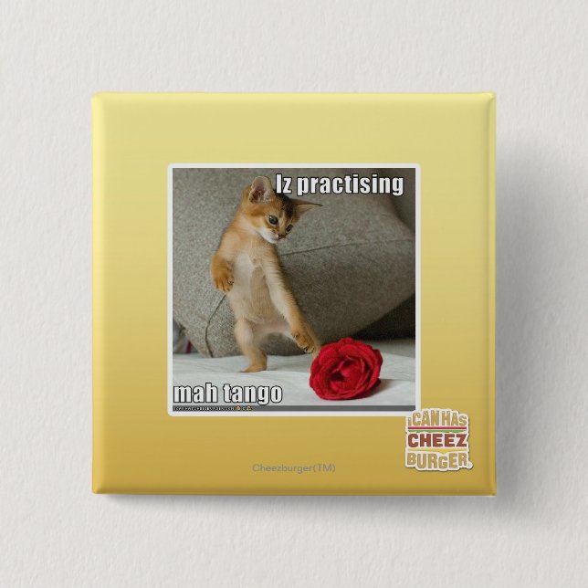 Iz practising mah tango 15 cm square badge (Front)