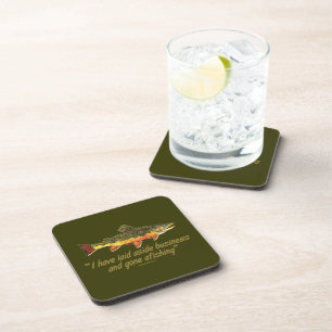 Izaak Walton Fishing Quote Coaster