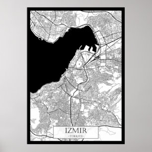 İzmir Türkiye Map Poster