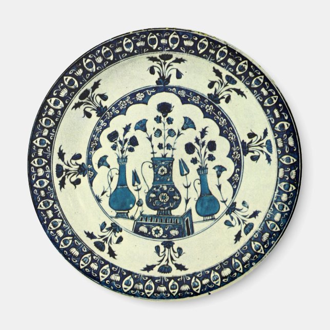 Iznik Blue Vase Magnet (Front)