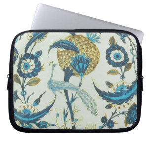 Iznik dish painted with a peacock perched among fl laptop sleeve