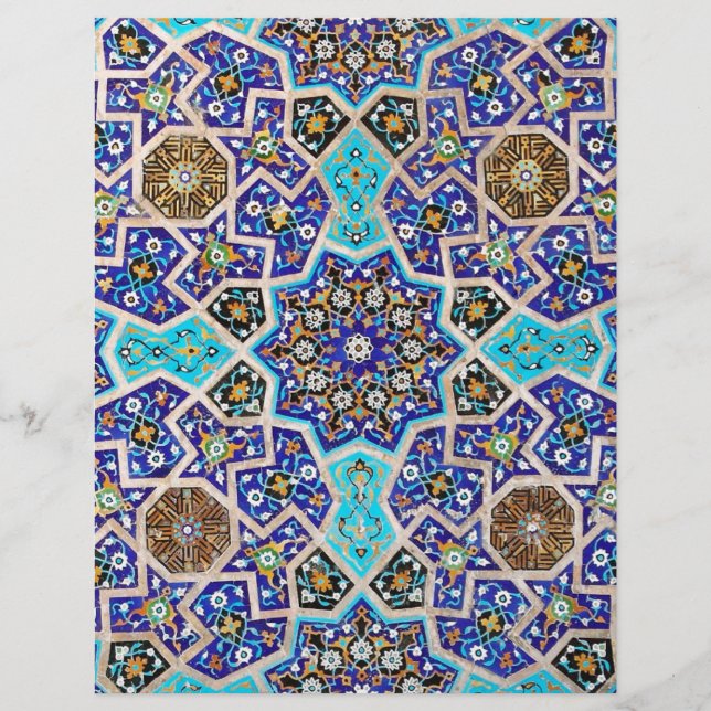 Iznik Floral Ethnic Tribal Turkish Mosaic Pottery (Front)