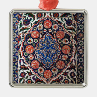 Iznik Floral Ethnic Tribal Turkish Mosaic Pottery Metal Ornament