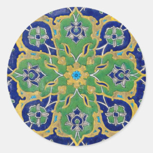 iznik tile classic round sticker