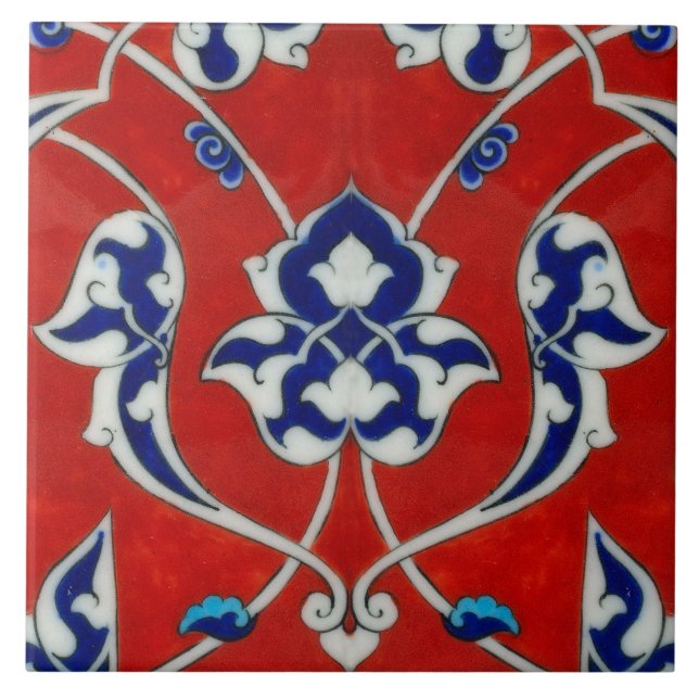 iznik tile in red colors (Front)