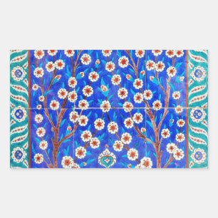 iznik tile rectangular sticker