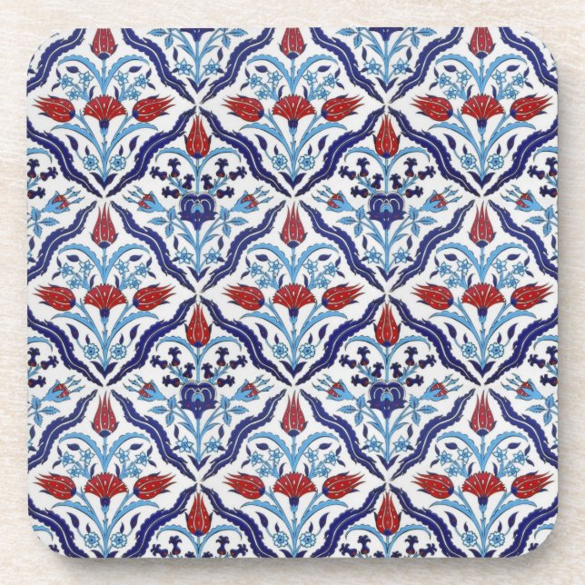 Iznik tiles Cork Coaster (Front)