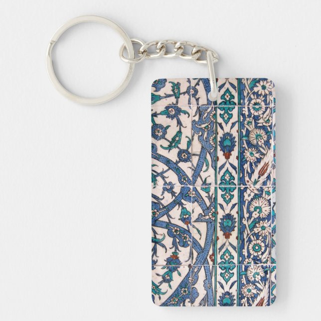 Iznik Tiles Intertwined Key Ring (Front)