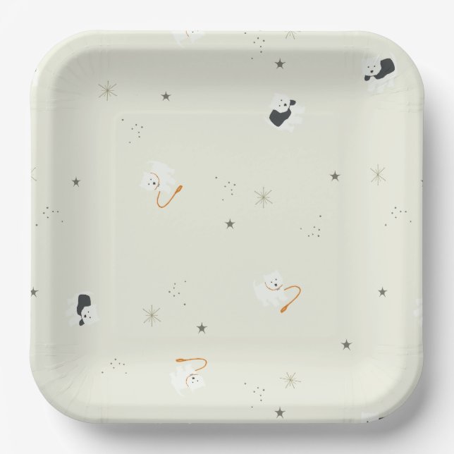 Izzie The Westie Paper Plate (Front)