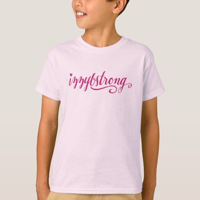 #IzzyBStrong Girls' T-Shirt (Hot Pink) (Front)