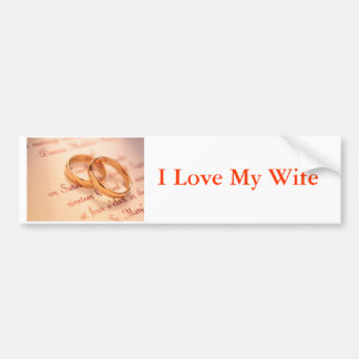 j0341738, I Love My Wife Bumper Sticker